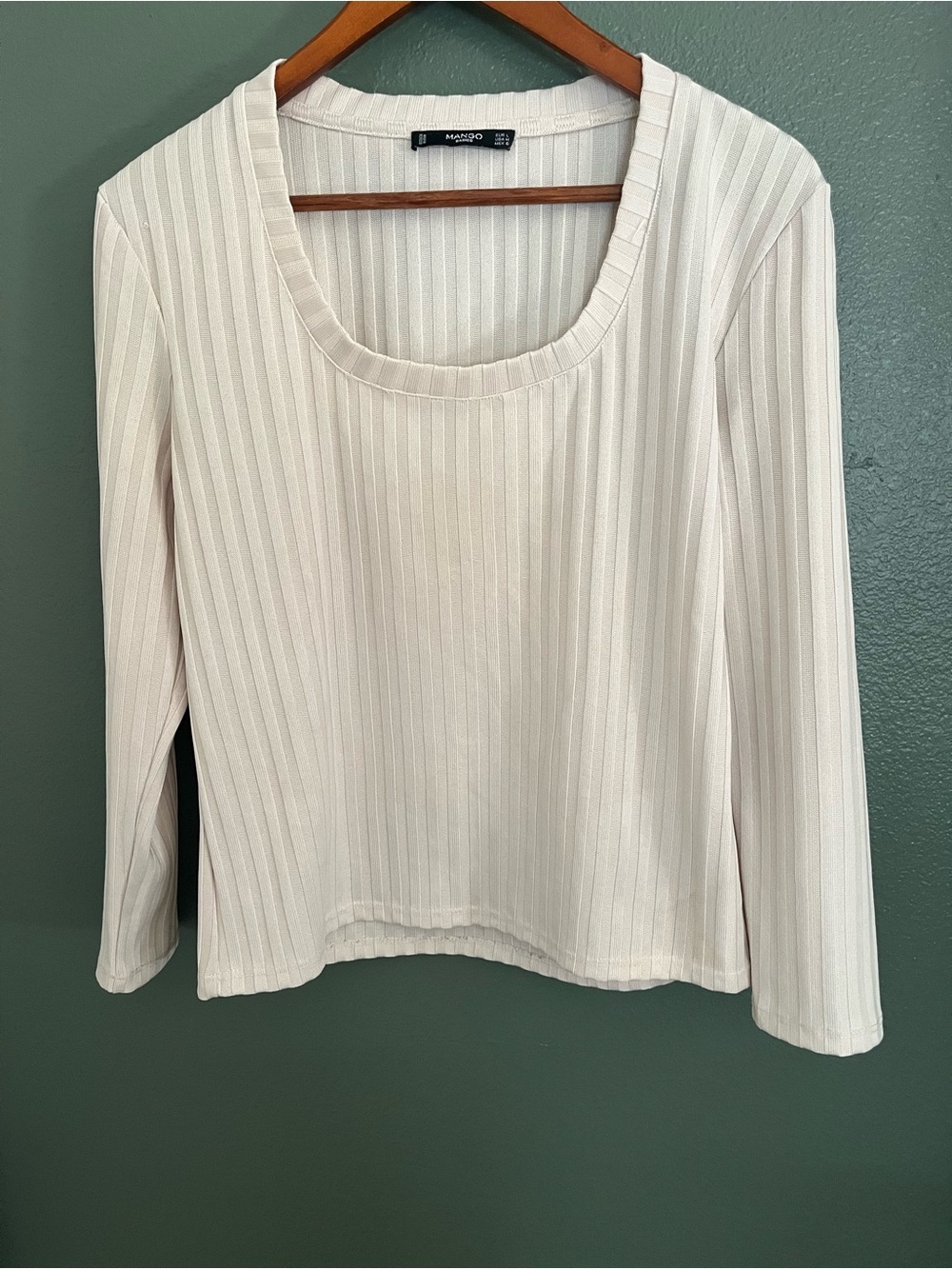 Mango Thick Rib Long Sleeve Tee
